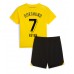 Borussia Dortmund Giovanni Reyna #7 Kopio Lastenvaatteet Koti Pelipaita Lasten 2023-24 Lyhyet Hihat (+ shortsit)